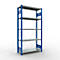 Schulte Lagertechnik Rayonnage à tablettes Système enfichable MultiPlus250, rayonnage de base, 5 tablettes, entretoise, L 1000 x P 400 x H 2000 mm, bleu gentiane RAL 5010