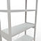 Schulte Lagertechnik Rayonnage à tablettes Système enfichable MultiPlus250, rayonnage de base, 6 tablettes, entretoise croisée, L 1000 x P 400 x H 2500 mm, gris clair RAL 7035