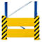 Schulte Lagertechnik stootbeschermingspaneel voor dubbele palletstelling, H 800 mm, voor stellingdiepte 1100 + 200 + 1100 mm, geel/zwart