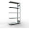 Schulte Lagertechnik Système de rayonnage à tablettes emboîtable MULTIplus 250, rayonnage annexe, verrou de longueur, 2000x1000x400 mm, 5 tablettes, galvanisé