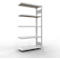 Schulte Lagertechnik Système de rayonnage à tablettes emboîtable MULTIplus 250, rayonnage annexe, verrou de longueur, 2000x1000x400 mm, 5 tablettes, gris clair