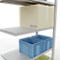Schulte Lagertechnik Système de rayonnage à tablettes emboîtable MULTIplus 250, rayonnage annexe, verrou de longueur, 2000x1000x500 mm, 5 tablettes, gris clair