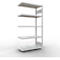 Schulte Lagertechnik Système de rayonnage à tablettes emboîtable MULTIplus 250, rayonnage annexe, verrou de longueur, 2000x1000x500 mm, 5 tablettes, gris clair
