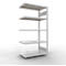 Schulte Lagertechnik Système de rayonnage à tablettes emboîtable MULTIplus 250, rayonnage annexe, verrou de longueur, 2000x1000x600 mm, 5 tablettes, gris clair