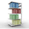 Schulte Lagertechnik Système de rayonnage à tablettes emboîtable MULTIplus 250, rayonnage annexe, verrou de longueur, 2000x1000x800 mm, 5 tablettes, gris clair