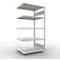 Schulte Lagertechnik Système de rayonnage à tablettes emboîtable MULTIplus 250, rayonnage annexe, verrou de longueur, 2000x1000x800 mm, 5 tablettes, gris clair