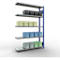 Schulte Lagertechnik Système de rayonnage à tablettes emboîtable MULTIplus 250, rayonnage annexe, verrou de longueur, 2000x1300x300 mm, 5 tablettes, bleu gentiane/galvanisé