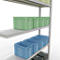 Schulte Lagertechnik Système de rayonnage à tablettes emboîtable MULTIplus 250, rayonnage annexe, verrou de longueur, 2000x1300x300 mm, 5 tablettes, gris clair