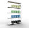 Schulte Lagertechnik Système de rayonnage à tablettes emboîtable MULTIplus 250, rayonnage annexe, verrou de longueur, 2000x1300x300 mm, 5 tablettes, gris clair