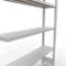 Schulte Lagertechnik Système de rayonnage à tablettes emboîtable MULTIplus 250, rayonnage annexe, verrou de longueur, 2000x1300x300 mm, 5 tablettes, gris clair
