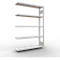 Schulte Lagertechnik Système de rayonnage à tablettes emboîtable MULTIplus 250, rayonnage annexe, verrou de longueur, 2000x1300x300 mm, 5 tablettes, gris clair