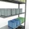 Schulte Lagertechnik Système de rayonnage à tablettes emboîtable MULTIplus 250, rayonnage annexe, verrou de longueur, 2000x1300x400 mm, 5 tablettes, galvanisé