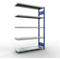 Schulte Lagertechnik Système de rayonnage à tablettes emboîtable MULTIplus 250, rayonnage annexe, verrou de longueur, 2000x1300x400 mm, 5 tablettes, gris clair