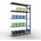 Schulte Lagertechnik Système de rayonnage à tablettes emboîtable MULTIplus 250, rayonnage annexe, verrou de longueur, 2000x1300x400 mm, 5 tablettes, gris clair
