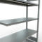 Schulte Lagertechnik Système de rayonnage à tablettes emboîtable MULTIplus 250, rayonnage annexe, verrou de longueur, 2000x1300x500 mm, 5 tablettes, galvanisé