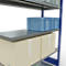 Schulte Lagertechnik Système de rayonnage à tablettes emboîtable MULTIplus 250, rayonnage annexe, verrou de longueur, 2000x1300x500 mm, 5 tablettes, gris clair