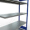 Schulte Lagertechnik Système de rayonnage à tablettes emboîtable MULTIplus 250, rayonnage annexe, verrou de longueur, 2000x1300x500 mm, 5 tablettes, gris clair