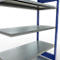 Schulte Lagertechnik Système de rayonnage à tablettes emboîtable MULTIplus 250, rayonnage annexe, verrou de longueur, 2000x1300x600 mm, 5 tablettes, galvanisé