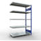 Schulte Lagertechnik Système de rayonnage à tablettes emboîtable MULTIplus 250, rayonnage annexe, verrou de longueur, 2000x1300x600 mm, 5 tablettes, galvanisé
