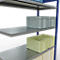 Schulte Lagertechnik Système de rayonnage à tablettes emboîtable MULTIplus 250, rayonnage annexe, verrou de longueur, 2000x1300x600 mm, 5 tablettes, galvanisé