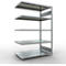 Schulte Lagertechnik Système de rayonnage à tablettes emboîtable MULTIplus 250, rayonnage annexe, verrou de longueur, 2000x1300x800 mm, 5 tablettes, galvanisé
