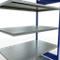 Schulte Lagertechnik Système de rayonnage à tablettes emboîtable MULTIplus 250, rayonnage annexe, verrou de longueur, 2000x1300x800 mm, 5 tablettes, gris clair