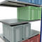 Schulte Lagertechnik Système de rayonnage à tablettes emboîtable MULTIplus 250, rayonnage annexe, verrou de longueur, 2000x1300x800 mm, 5 tablettes, gris clair