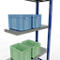 Schulte Lagertechnik Système de rayonnage à tablettes emboîtable MULTIplus 250, rayonnage annexe, verrou de longueur, 2000x750x300 mm, 5 tablettes, bleu gentiane/galvanisé