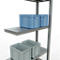 Schulte Lagertechnik Système de rayonnage à tablettes emboîtable MULTIplus 250, rayonnage annexe, verrou de longueur, 2000x750x300 mm, 5 tablettes, galvanisé