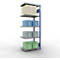 Schulte Lagertechnik Système de rayonnage à tablettes emboîtable MULTIplus 250, rayonnage annexe, verrou de longueur, 2000x750x500 mm, 5 tablettes, bleu gentiane/galvanisé