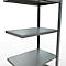 Schulte Lagertechnik Système de rayonnage à tablettes emboîtable MULTIplus 250, rayonnage annexe, verrou de longueur, 2000x750x600 mm, 5 tablettes, galvanisé