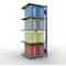 Schulte Lagertechnik Système de rayonnage à tablettes emboîtable MULTIplus 250, rayonnage annexe, verrou de longueur, 2000x750x800 mm, 5 tablettes, bleu gentiane/galvanisé