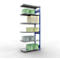 Schulte Lagertechnik Système de rayonnage à tablettes emboîtable MULTIplus 250, rayonnage annexe, verrou de longueur, 2500x1000x500 mm, 6 tablettes, bleu gentiane/galvanisé