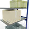 Schulte Lagertechnik Système de rayonnage à tablettes emboîtable MULTIplus 250, rayonnage annexe, verrou de longueur, 2500x1000x600 mm, 6 tablettes, bleu gentiane/galvanisé