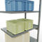 Schulte Lagertechnik Système de rayonnage à tablettes emboîtable MULTIplus 250, rayonnage annexe, verrou de longueur, 2500x1000x600 mm, 6 tablettes, galvanisé