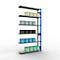 Schulte Lagertechnik Système de rayonnage à tablettes emboîtable MULTIplus 250, rayonnage annexe, verrou de longueur, 2500x1300x300 mm, 6 tablettes, bleu gentiane/galvanisé