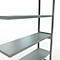 Schulte Lagertechnik Système de rayonnage à tablettes emboîtable MULTIplus 250, rayonnage annexe, verrou de longueur, 2500x1300x400 mm, 6 tablettes, galvanisé