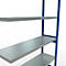 Schulte Lagertechnik Système de rayonnage à tablettes emboîtable MULTIplus 250, rayonnage annexe, verrou de longueur, 2500x1300x400 mm, 6 tablettes, gris clair