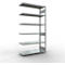 Schulte Lagertechnik Système de rayonnage à tablettes emboîtable MULTIplus 250, rayonnage annexe, verrou de longueur, 2500x1300x500 mm, 6 tablettes, galvanisé