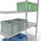 Schulte Lagertechnik Système de rayonnage à tablettes emboîtable MULTIplus 250, rayonnage annexe, verrou de longueur, 2500x1300x500 mm, 6 tablettes, gris clair