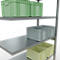 Schulte Lagertechnik Système de rayonnage à tablettes emboîtable MULTIplus 250, rayonnage annexe, verrou de longueur, 2500x1300x600 mm, 6 tablettes, galvanisé