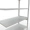 Schulte Lagertechnik Système de rayonnage à tablettes emboîtable MULTIplus 250, rayonnage annexe, verrou de longueur, 2500x1300x600 mm, 6 tablettes, gris clair