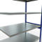 Schulte Lagertechnik Système de rayonnage à tablettes emboîtable MULTIplus 250, rayonnage annexe, verrou de longueur, 2500x1300x800 mm, 6 tablettes, gris clair