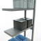 Schulte Lagertechnik Système de rayonnage à tablettes emboîtable MULTIplus 250, rayonnage annexe, verrou de longueur, 2500x750x300 mm, 6 tablettes, galvanisé