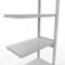 Schulte Lagertechnik Système de rayonnage à tablettes emboîtable MULTIplus 250, rayonnage annexe, verrou de longueur, 2500x750x400 mm, 6 tablettes, gris clair