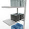Schulte Lagertechnik Système de rayonnage à tablettes emboîtable MULTIplus 250, rayonnage annexe, verrou de longueur, 2500x750x400 mm, 6 tablettes, gris clair