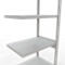 Schulte Lagertechnik Système de rayonnage à tablettes emboîtable MULTIplus 250, rayonnage annexe, verrou de longueur, 2500x750x500 mm, 6 tablettes, gris clair