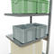 Schulte Lagertechnik Système de rayonnage à tablettes emboîtable MULTIplus 250, rayonnage annexe, verrou de longueur, 2500x750x600 mm, 6 tablettes, galvanisé