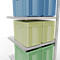 Schulte Lagertechnik Système de rayonnage à tablettes emboîtable MULTIplus 250, rayonnage annexe, verrou de longueur, 2500x750x800 mm, 6 tablettes, gris clair