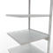 Schulte Lagertechnik Système de rayonnage à tablettes emboîtable MULTIplus 250, rayonnage annexe, verrou de longueur, 2500x750x800 mm, 6 tablettes, gris clair